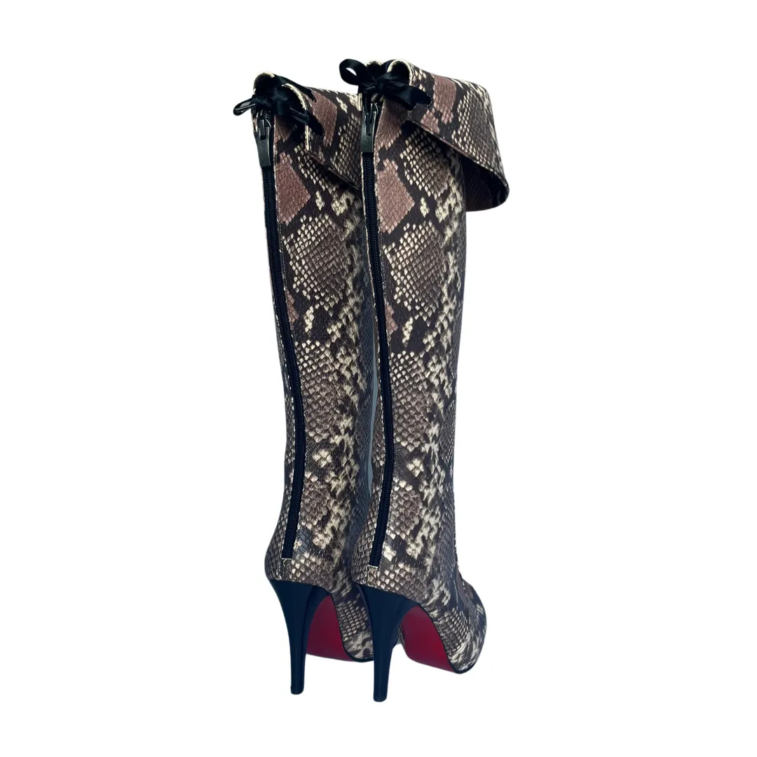 Natural Python Over the Knee Stiletto