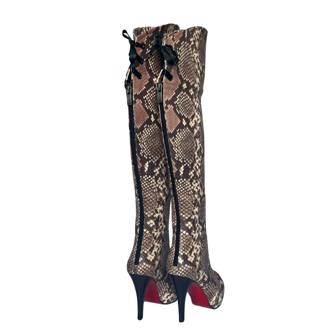 Natural Python Over the Knee Stiletto