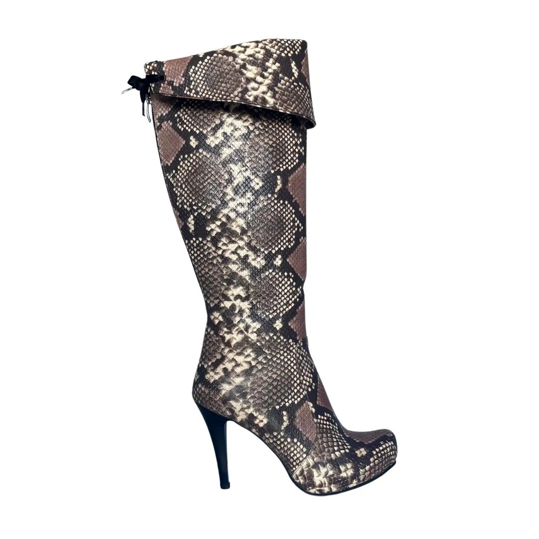 Natural Python Over the Knee Stiletto