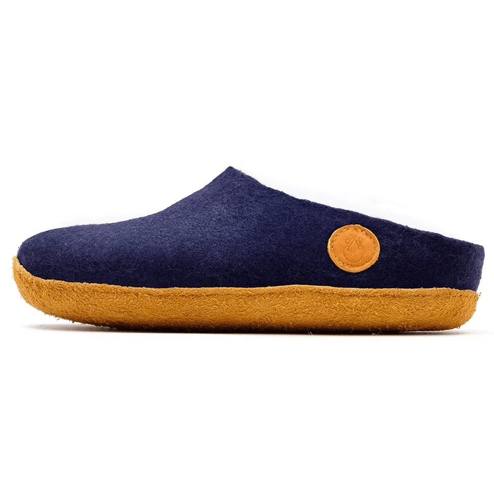 Nauseni Handmade Wool Felt Slippers Midnight Sky