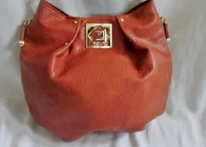 NEW BIG BUDDHA Vegan Faux Leather Shoulder Bag Hobo Satchel BROWN Purse Rouched