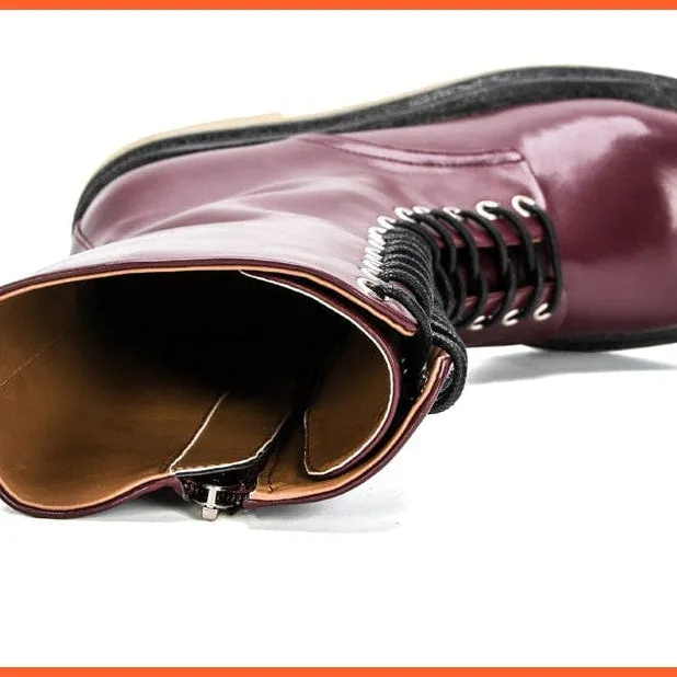 New Designers High Platform Gothic Shoes | Women Mid-Calf Boots Lace-Up  Boots