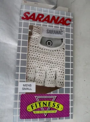 NEW Mens SARANAC MESH Workout Cycling Aerobics Fitness Gloves WHITE S