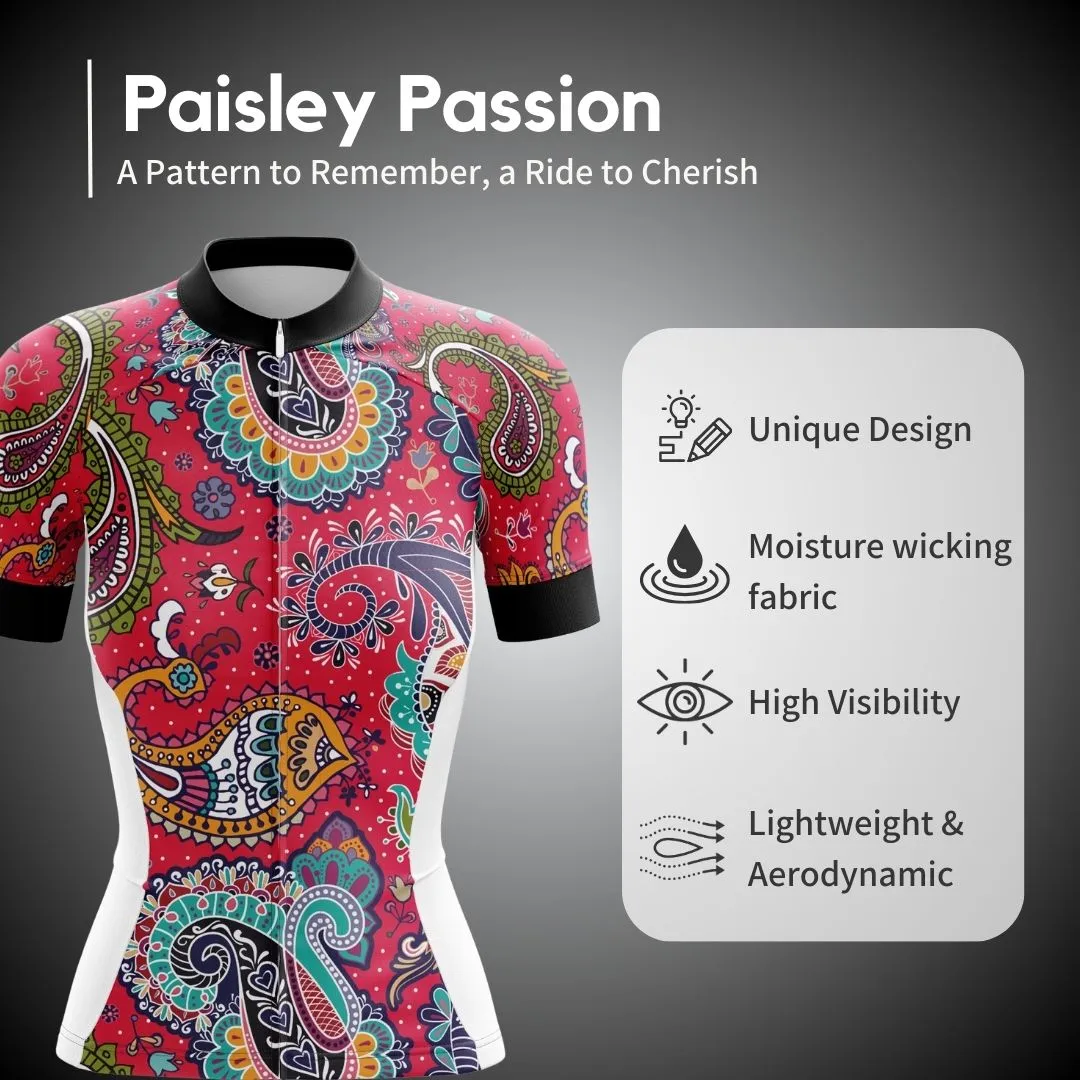 NEW! Paisley Passion | Women's Short Sleeve Cycling Set