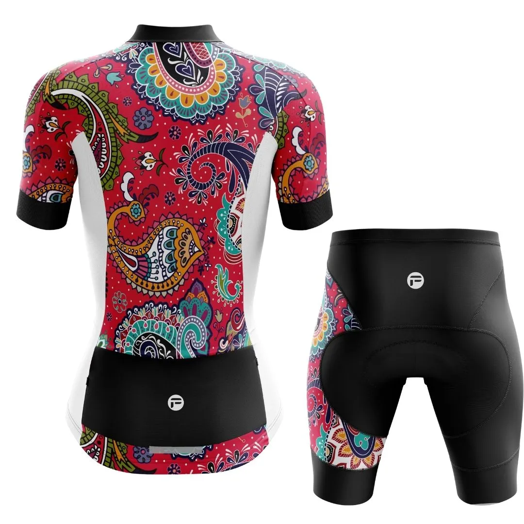 NEW! Paisley Passion | Women's Short Sleeve Cycling Set