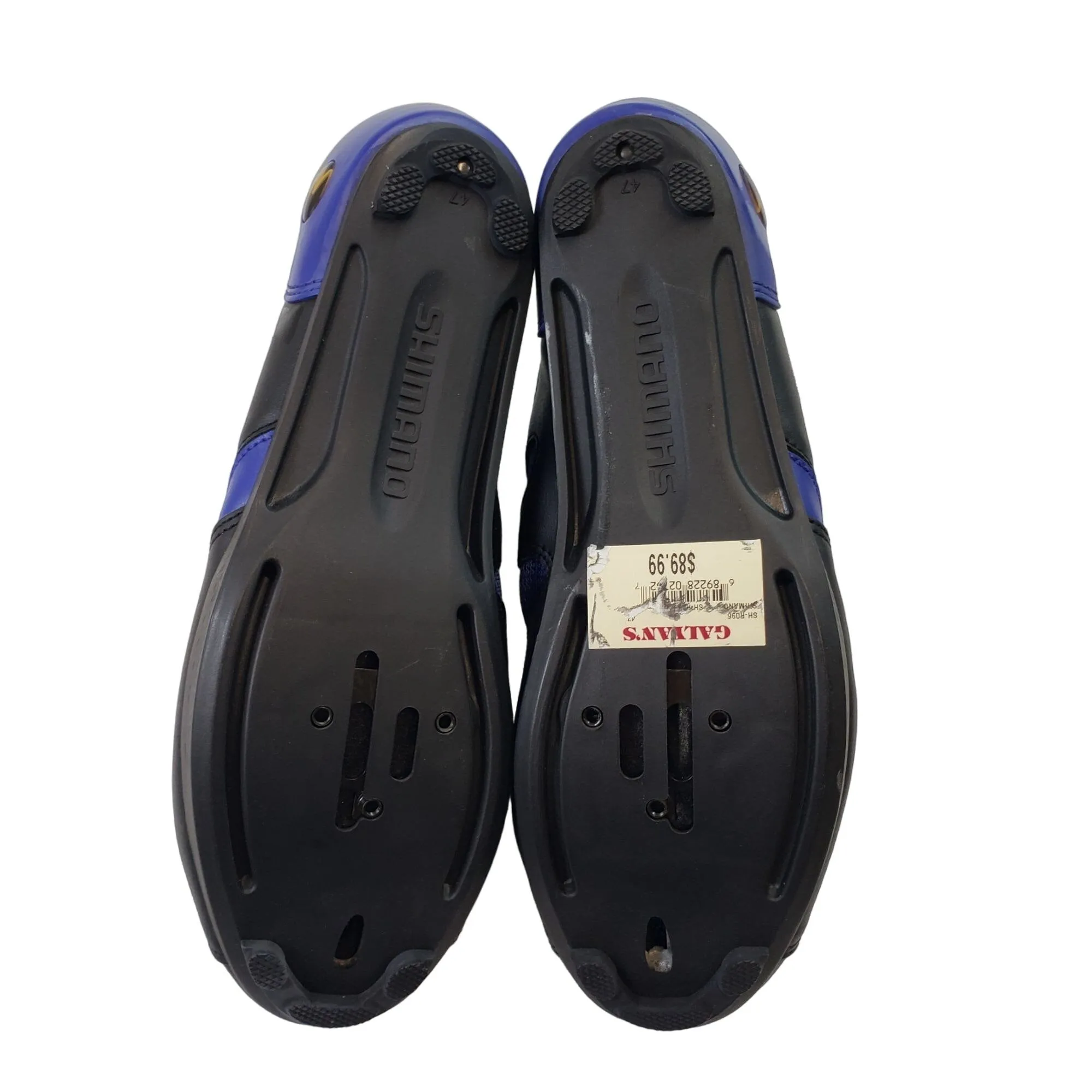 NIB/NWT Shimano SH-R096B Road Cycling Shoes Black/Blue Size 47/12.5 US