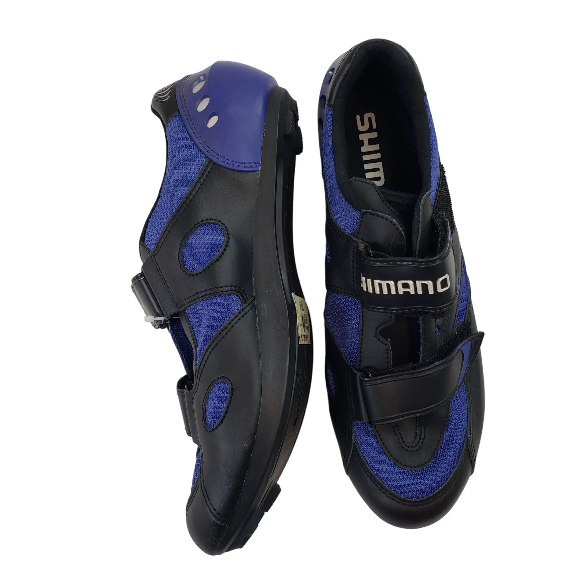 NIB/NWT Shimano SH-R096B Road Cycling Shoes Black/Blue Size 47/12.5 US