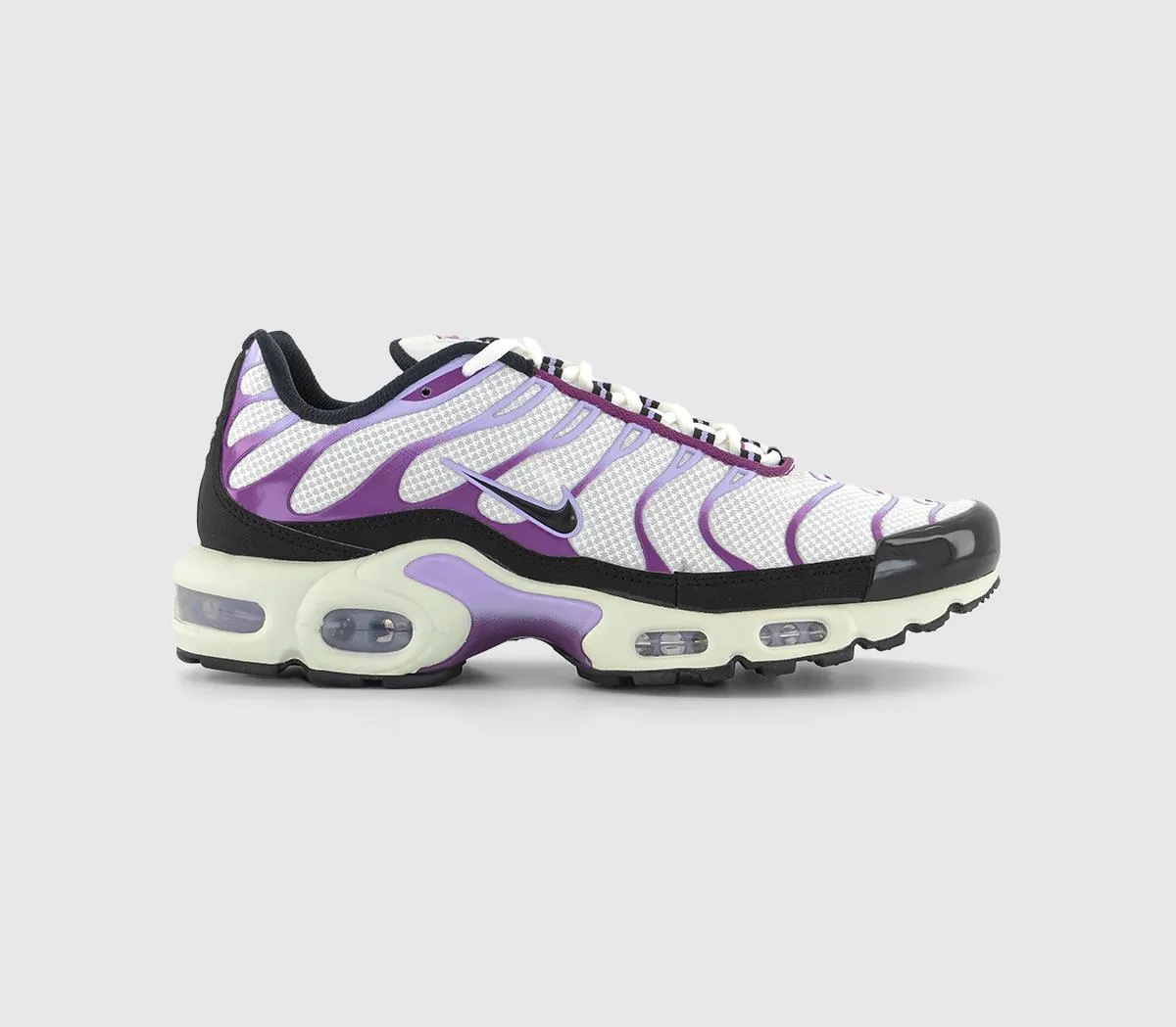 Nike Air Max Plus Trainers White Black Viotech Lilac Bloom