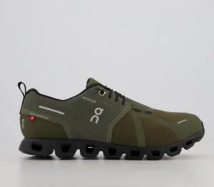 On Running Cloud 5 Waterproof Olive Black Trainers