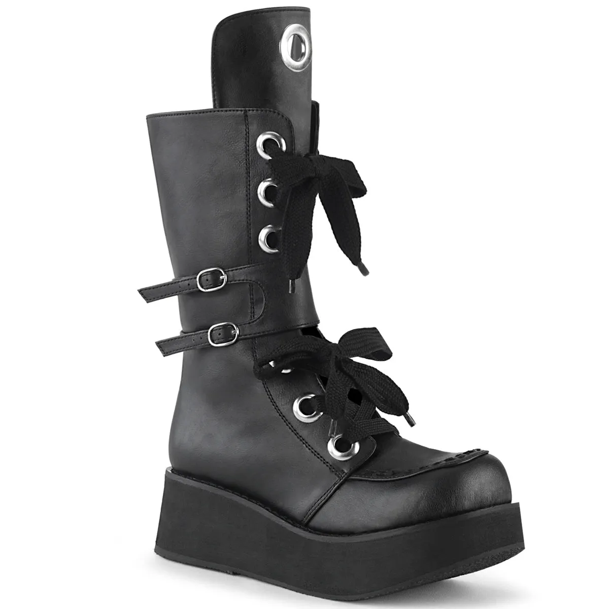 Oversize Eyelets Platform Boots