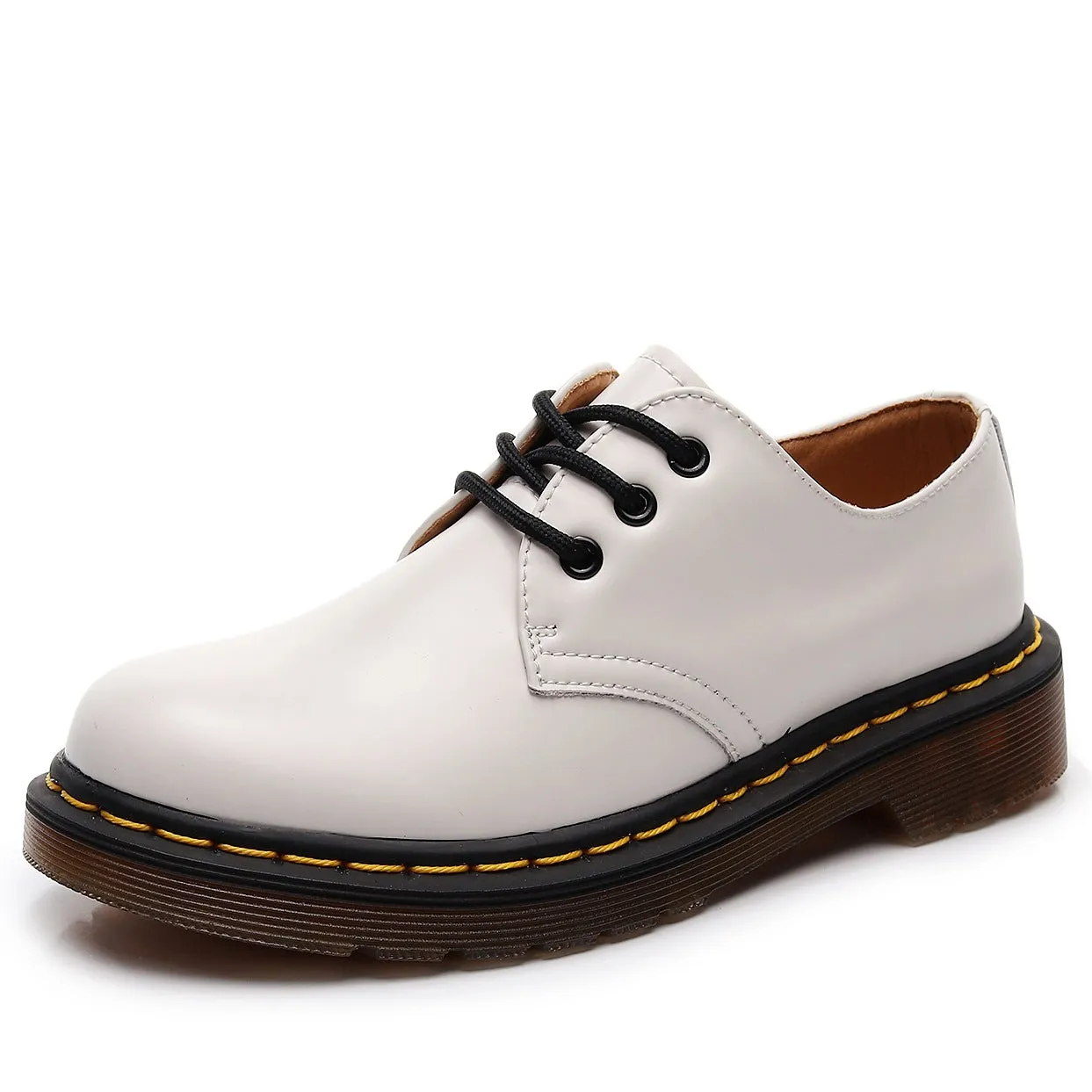 PEOPLETERRITORY 1461 low-top small leather shoes men's genuine leather British style large size short boots round head men's and women's casual tooling shoes