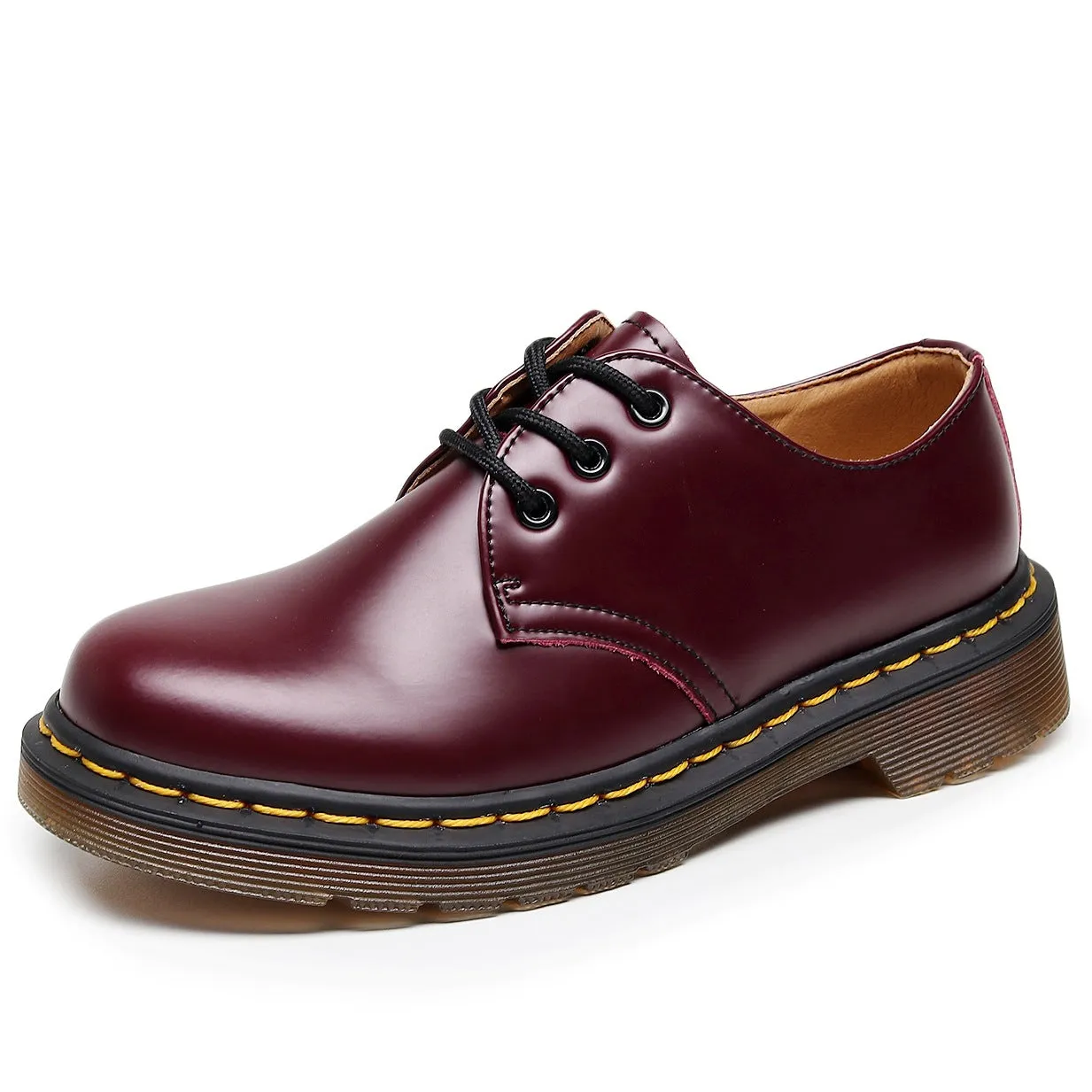 PEOPLETERRITORY 1461 low-top small leather shoes men's genuine leather British style large size short boots round head men's and women's casual tooling shoes