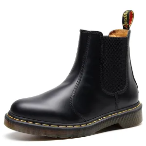 PEOPLETERRITORY 2976 Chelsea boots women's couple locomotive boots men's British leather short boots men's and women's casual large size leather shoes