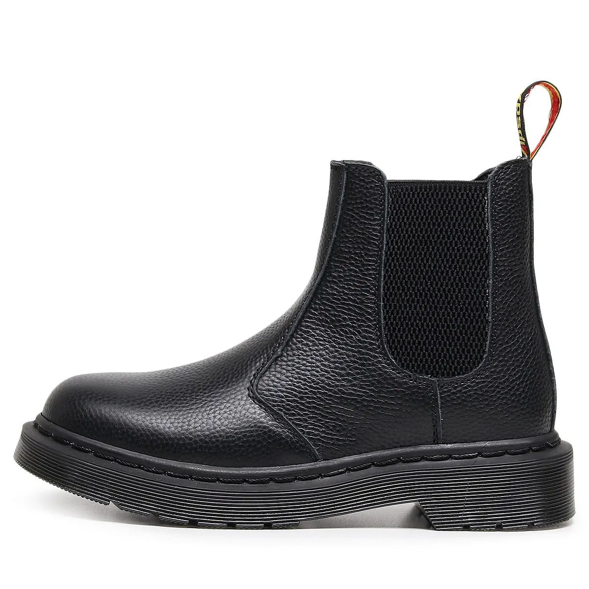 PEOPLETERRITORY 2976 Chelsea boots women's lychee pattern soft leather locomotive boots 2025 genuine leather short boots men's and women's pure black leather shoes