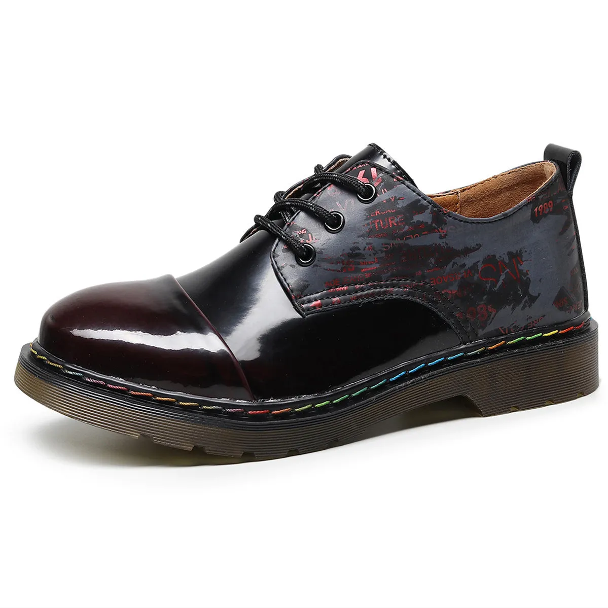 PEOPLETERRITORY personality 1461 low-top small leather shoes men's genuine leather British style large-size short boots round head couple casual tooling shoes