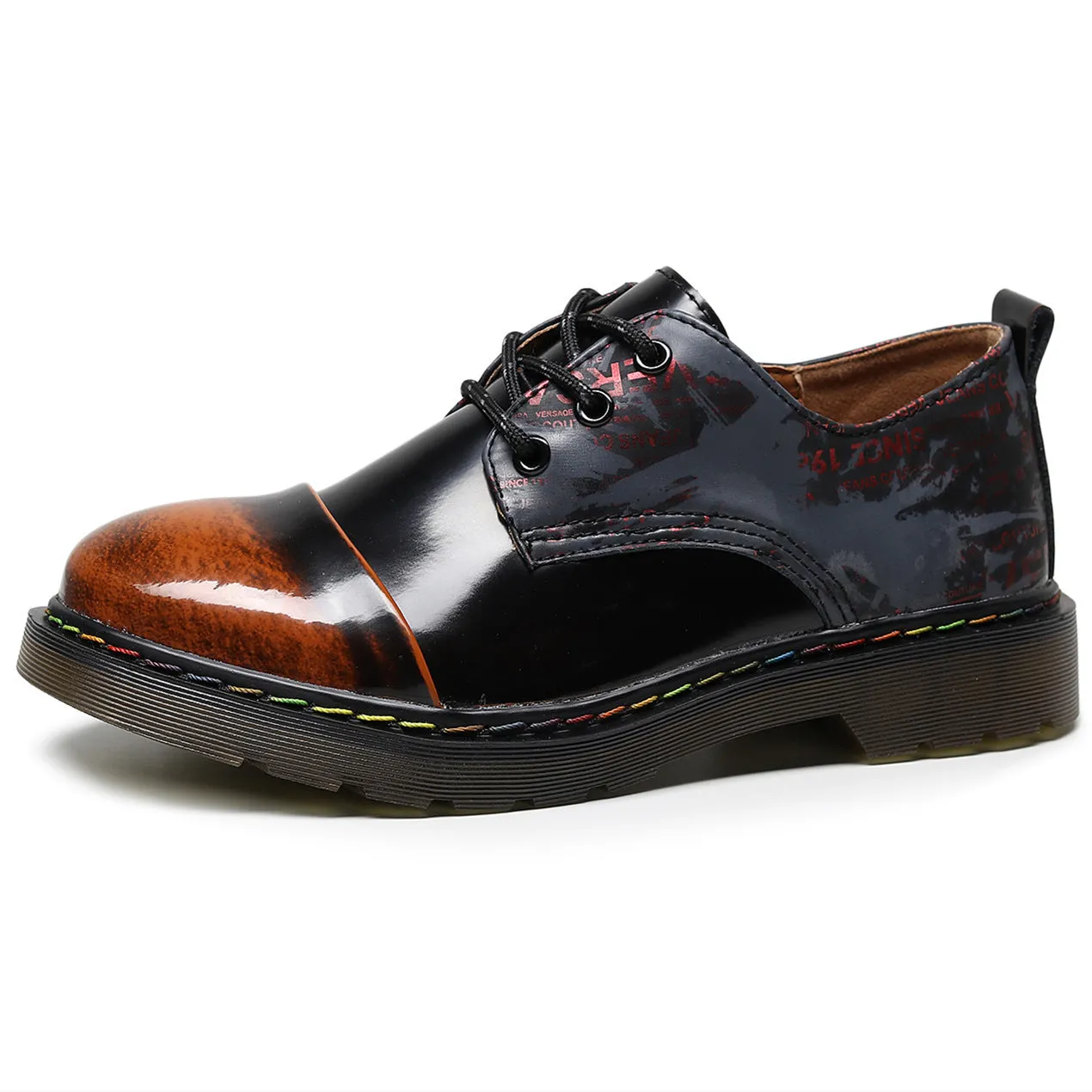 PEOPLETERRITORY personality 1461 low-top small leather shoes men's genuine leather British style large-size short boots round head couple casual tooling shoes