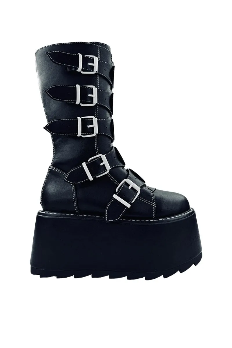 Phazer Emily The Strange Platform Boots [BLACK/WHITE]
