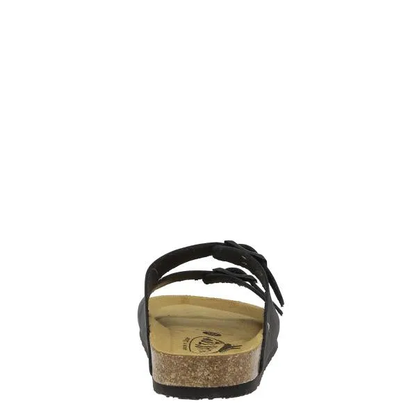 Plakton 180010-OF Nubuck Black Women's Sandals