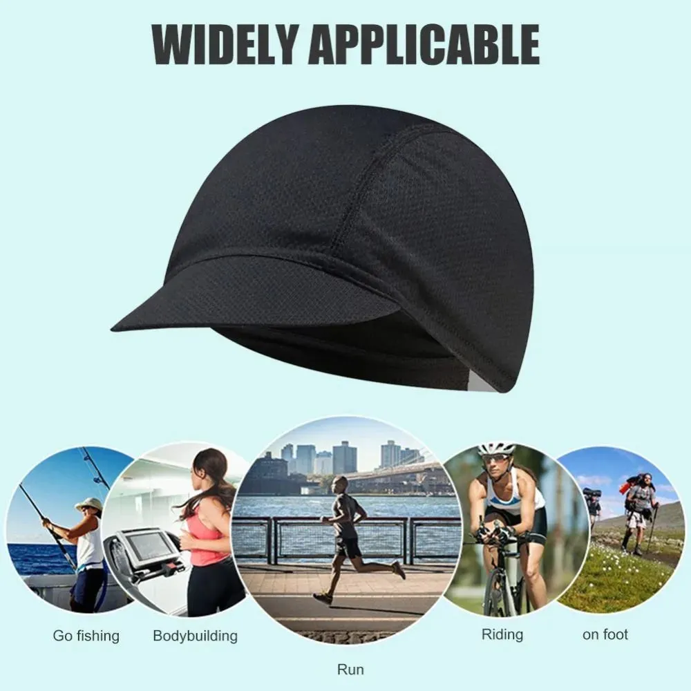 Quick Dry Cycling Hat Bicycle Cap Breathable Helmet Liner Mesh Fabric Riding Hat Outdoor Sports Accessories