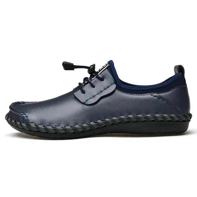 Ripple Lace-Up Leather Shoes