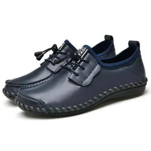 Ripple Lace-Up Leather Shoes