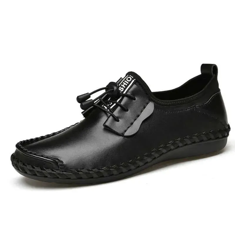 Ripple Lace-Up Leather Shoes