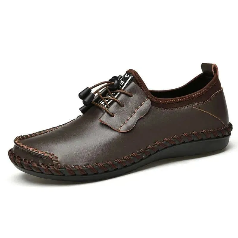 Ripple Lace-Up Leather Shoes