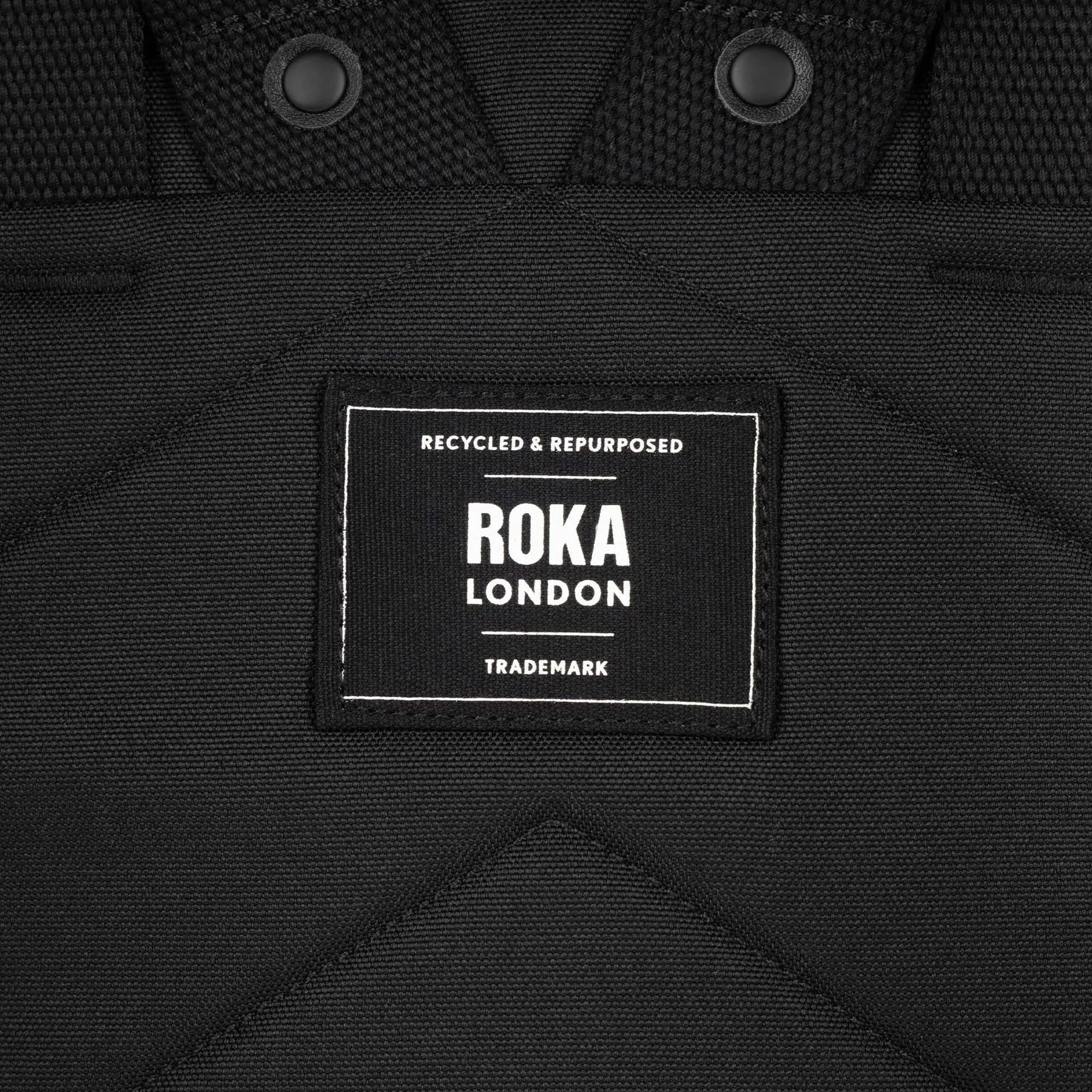 ROKA All Black Finchley A Ash Large Recycled Canvas Bag