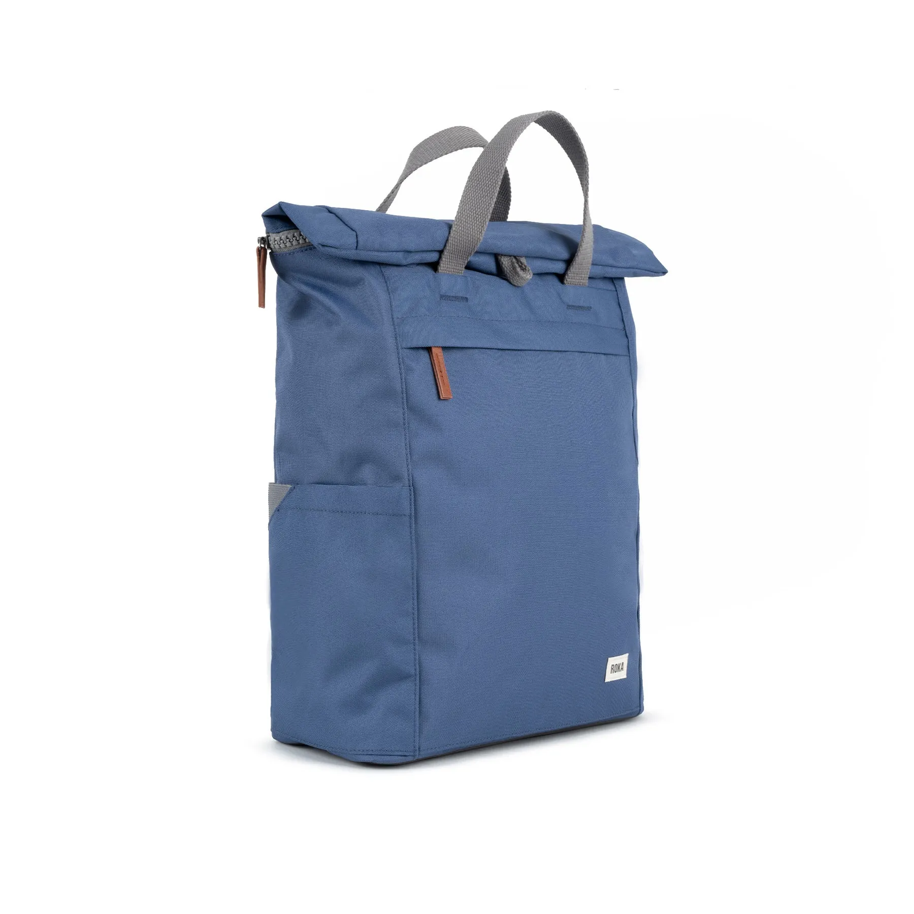ROKA Finchley A Burnt Blue Large Recycled Canvas Bag - OS