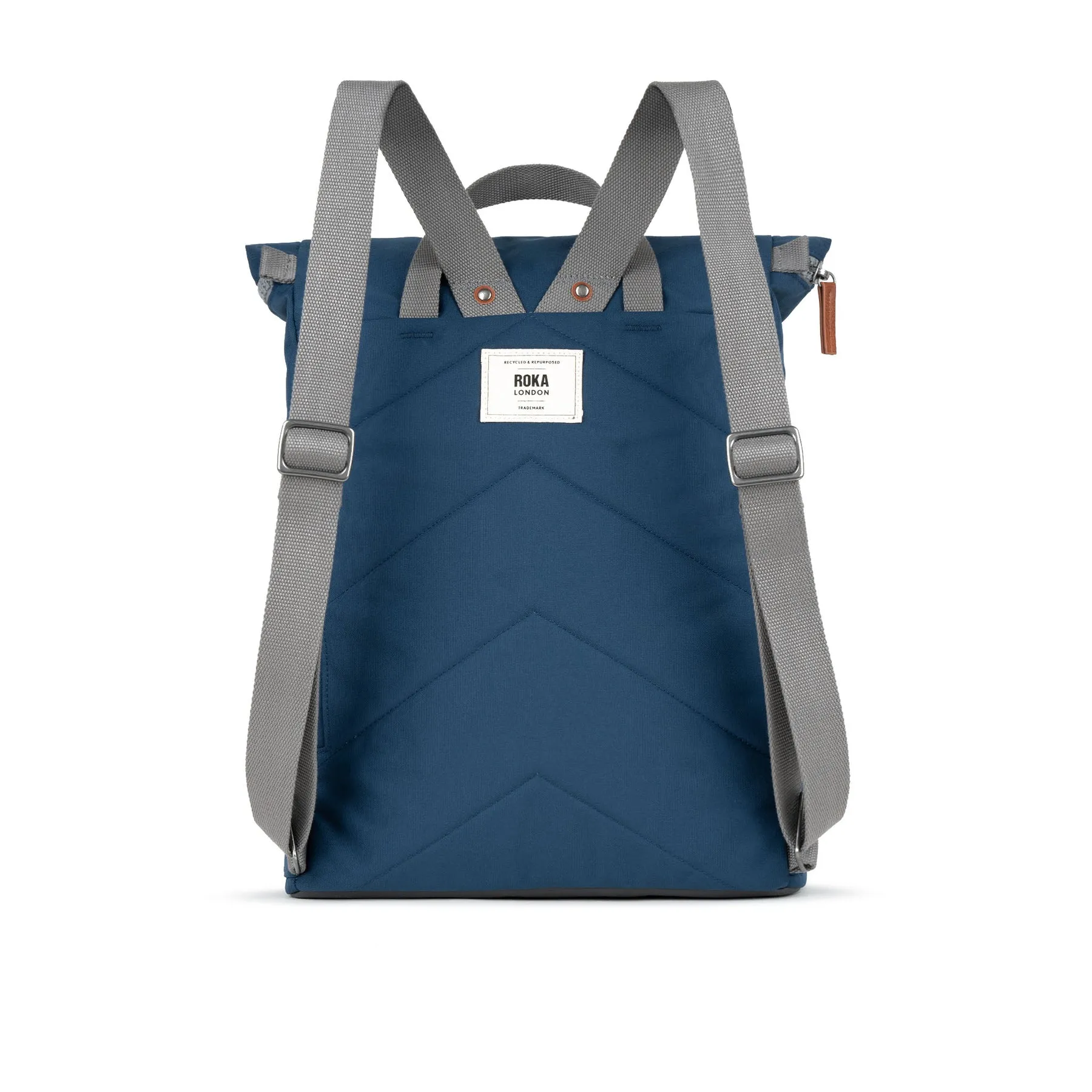 ROKA Finchley A Deep Blue Large Recycled Canvas Bag