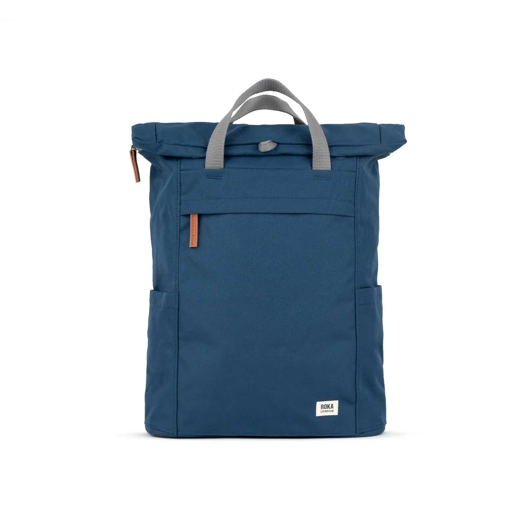 ROKA Finchley A Deep Blue Large Recycled Canvas Bag