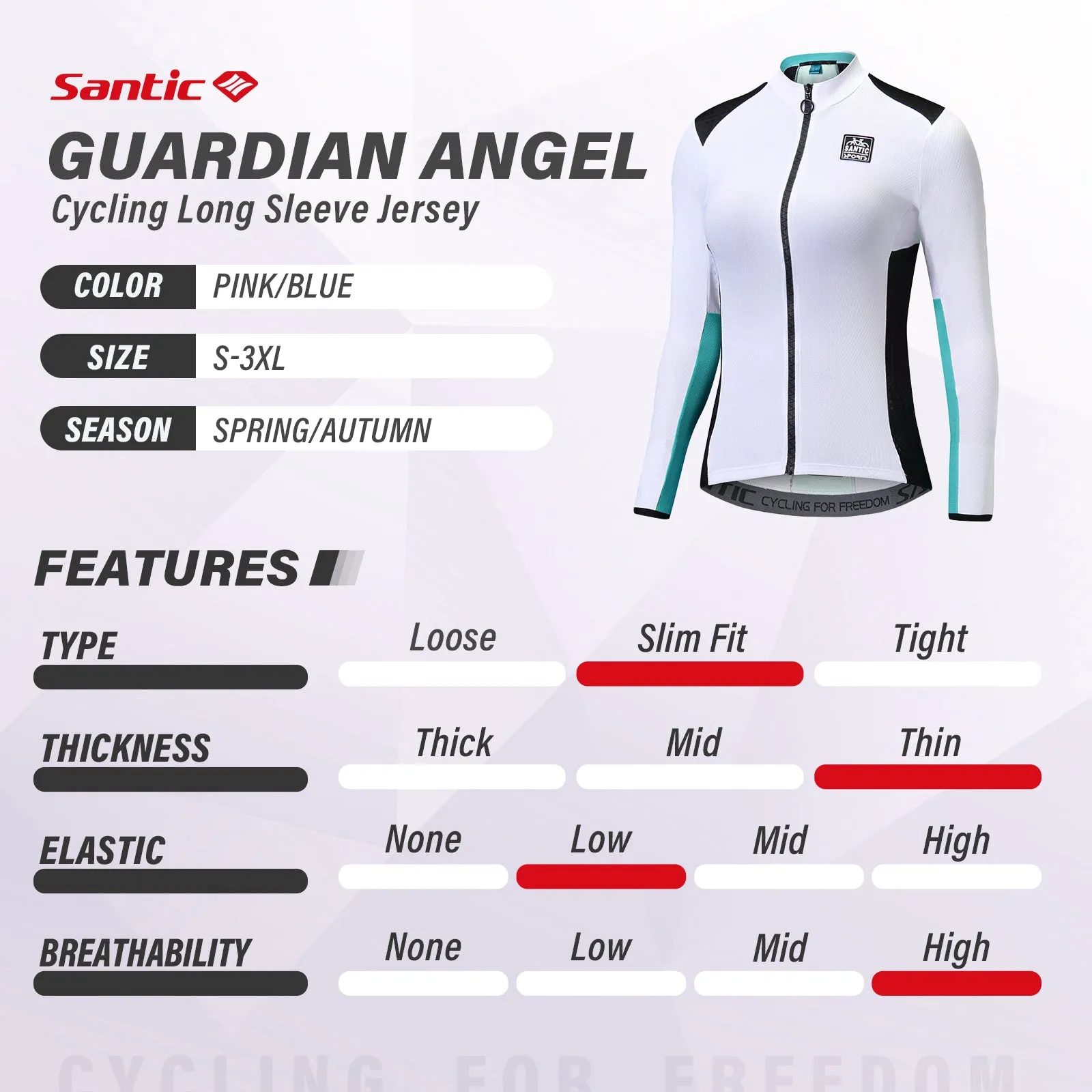 Santic Gaze Women Jersey Long Sleeve