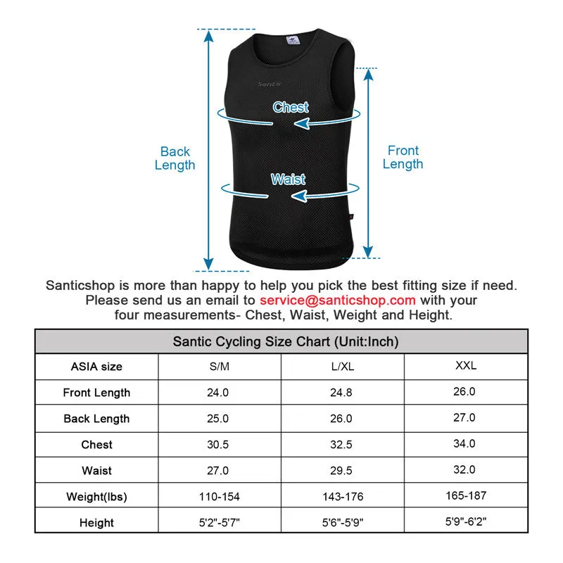 Santic Star Men Cycling Vest Sleeveless black
