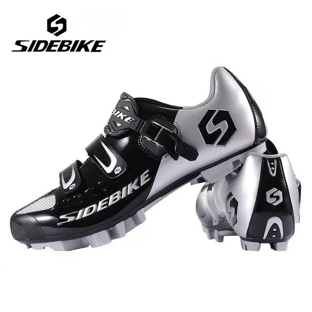 SIDEBIKE Men Women Bicycle Cycling Shoes Outdoor MTB Racing Athletic Shoe Breathable Mountain Bike Self-Locking Shoes, Red