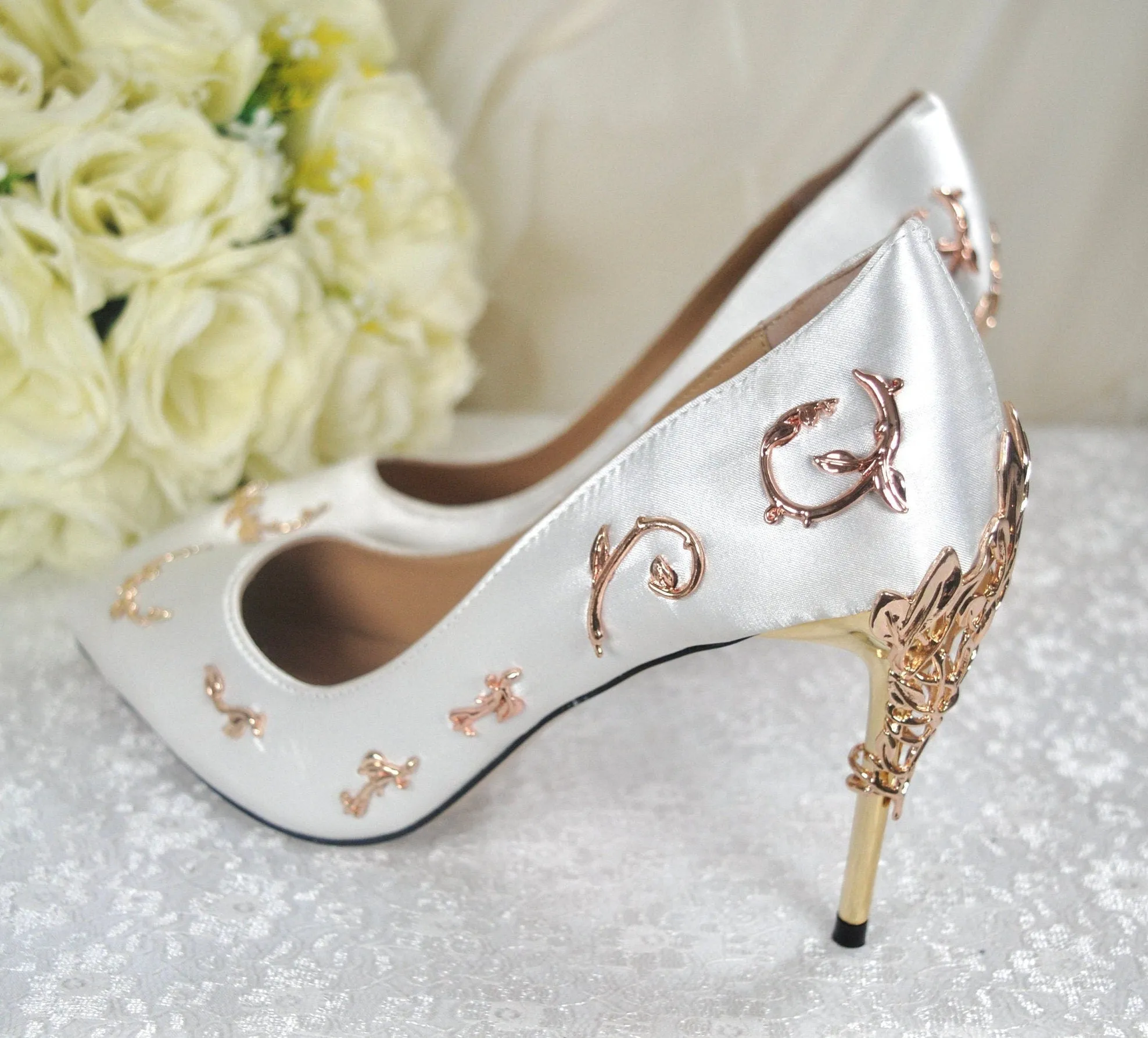 Simply Beautiful Filigree Bridal Shoes - Various Colours