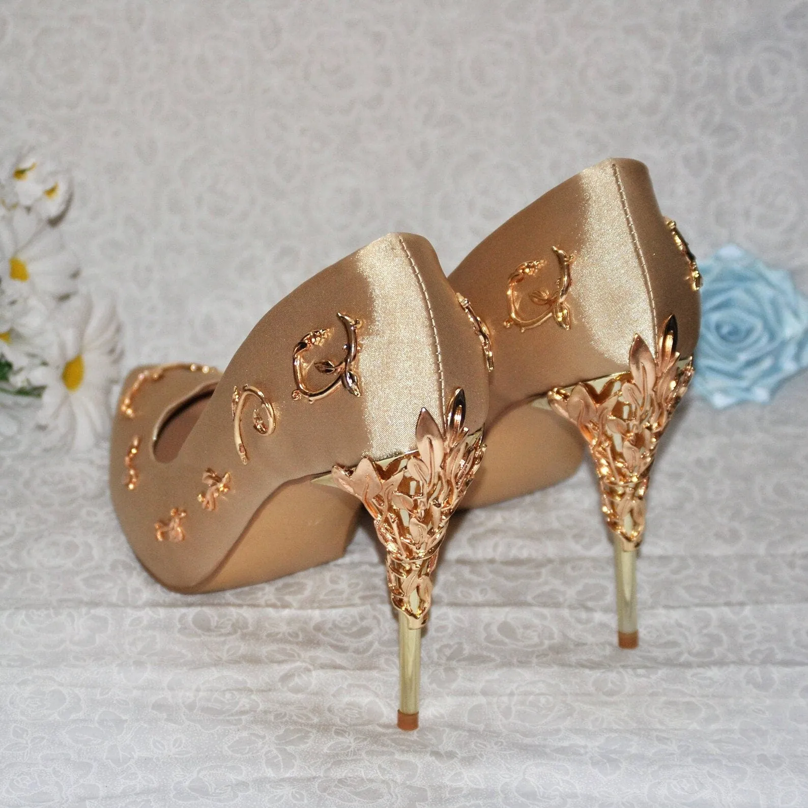 Simply Beautiful Filigree Bridal Shoes - Various Colours
