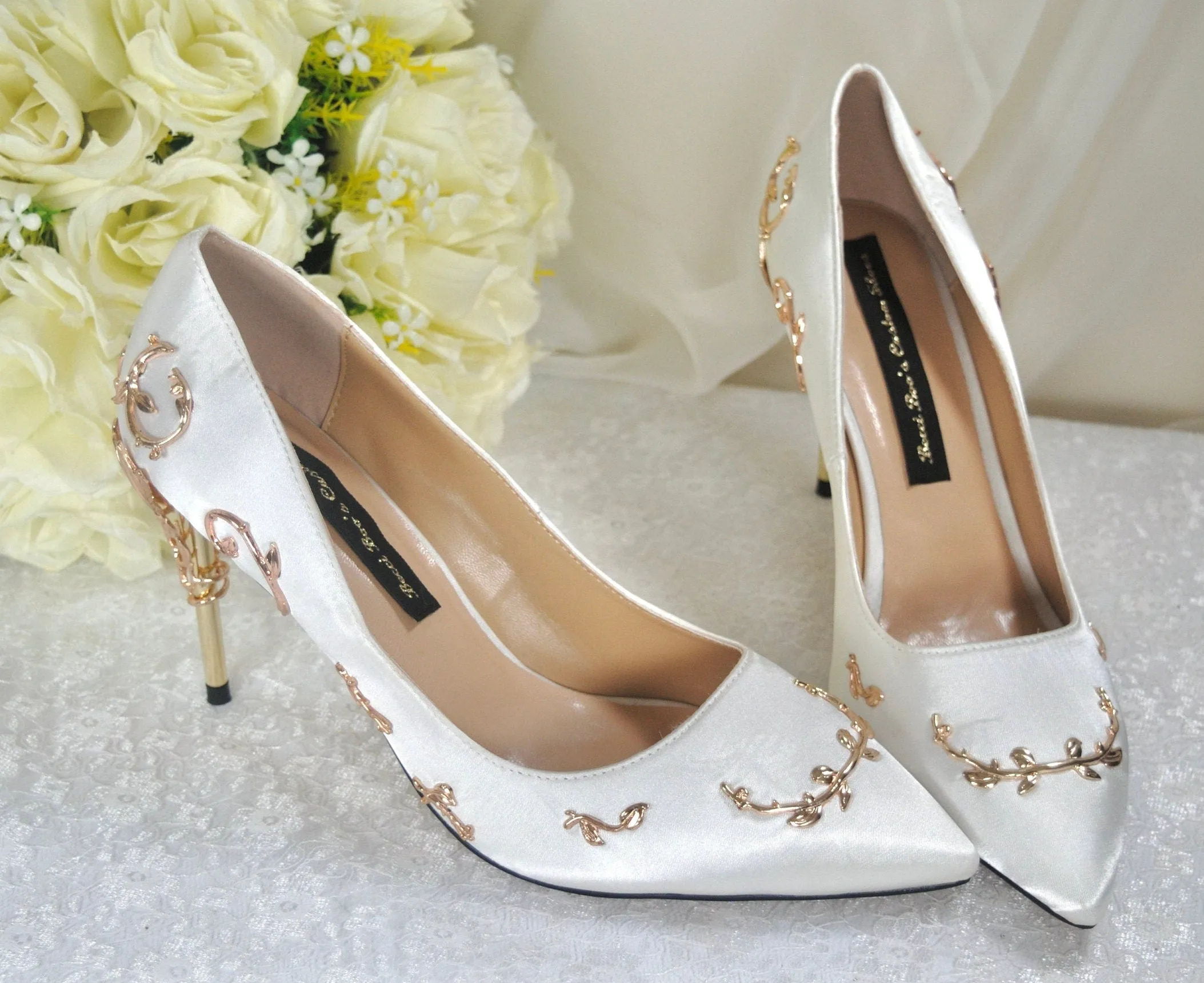 Simply Beautiful Filigree Bridal Shoes - Various Colours