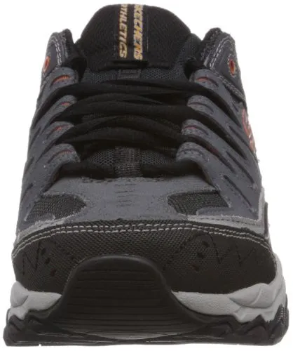 Skechers Sport Men's Afterburn Memory Foam Lace-Up Sneaker,Charcoal,13 4E US