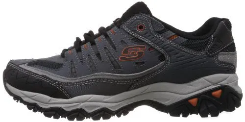 Skechers Sport Men's Afterburn Memory Foam Lace-Up Sneaker,Charcoal,13 4E US