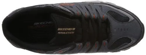 Skechers Sport Men's Afterburn Memory Foam Lace-Up Sneaker,Charcoal,13 4E US