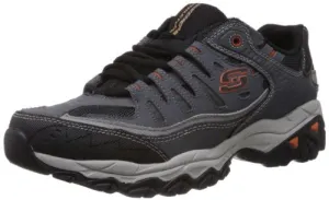 Skechers Sport Men's Afterburn Memory Foam Lace-Up Sneaker,Charcoal,13 4E US