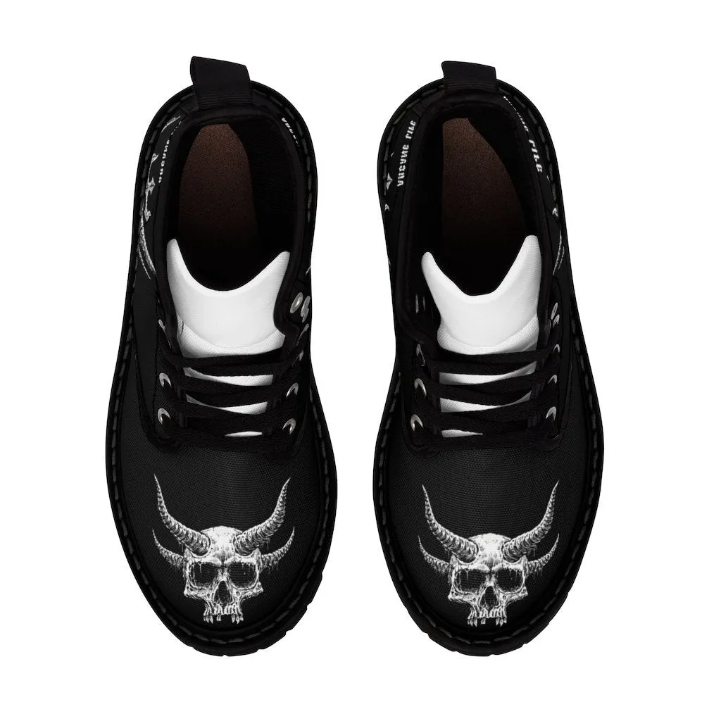 Skull Crushing Inverted Cross Dagger Arcane Life Men's Boots