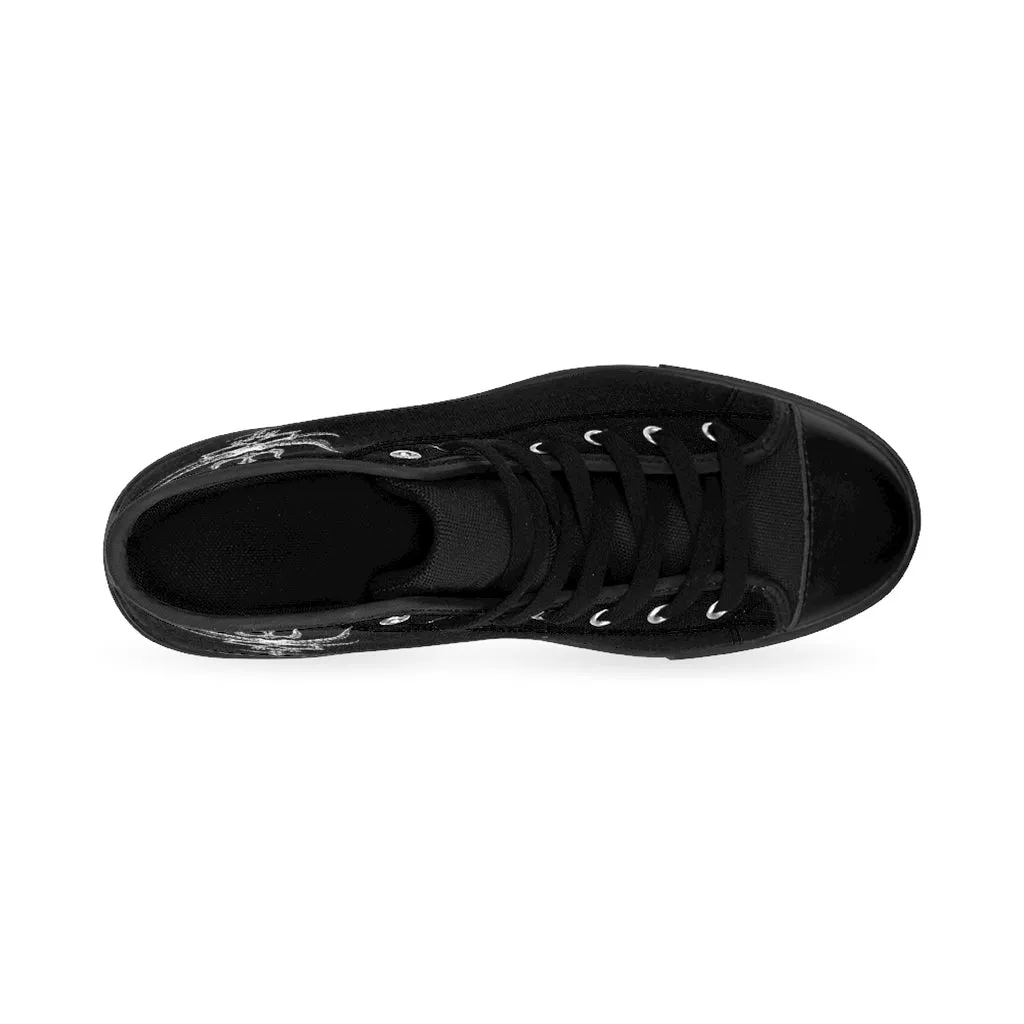 Skull Horn Inverted Cross Arcane Life Women's High-top Sneakers