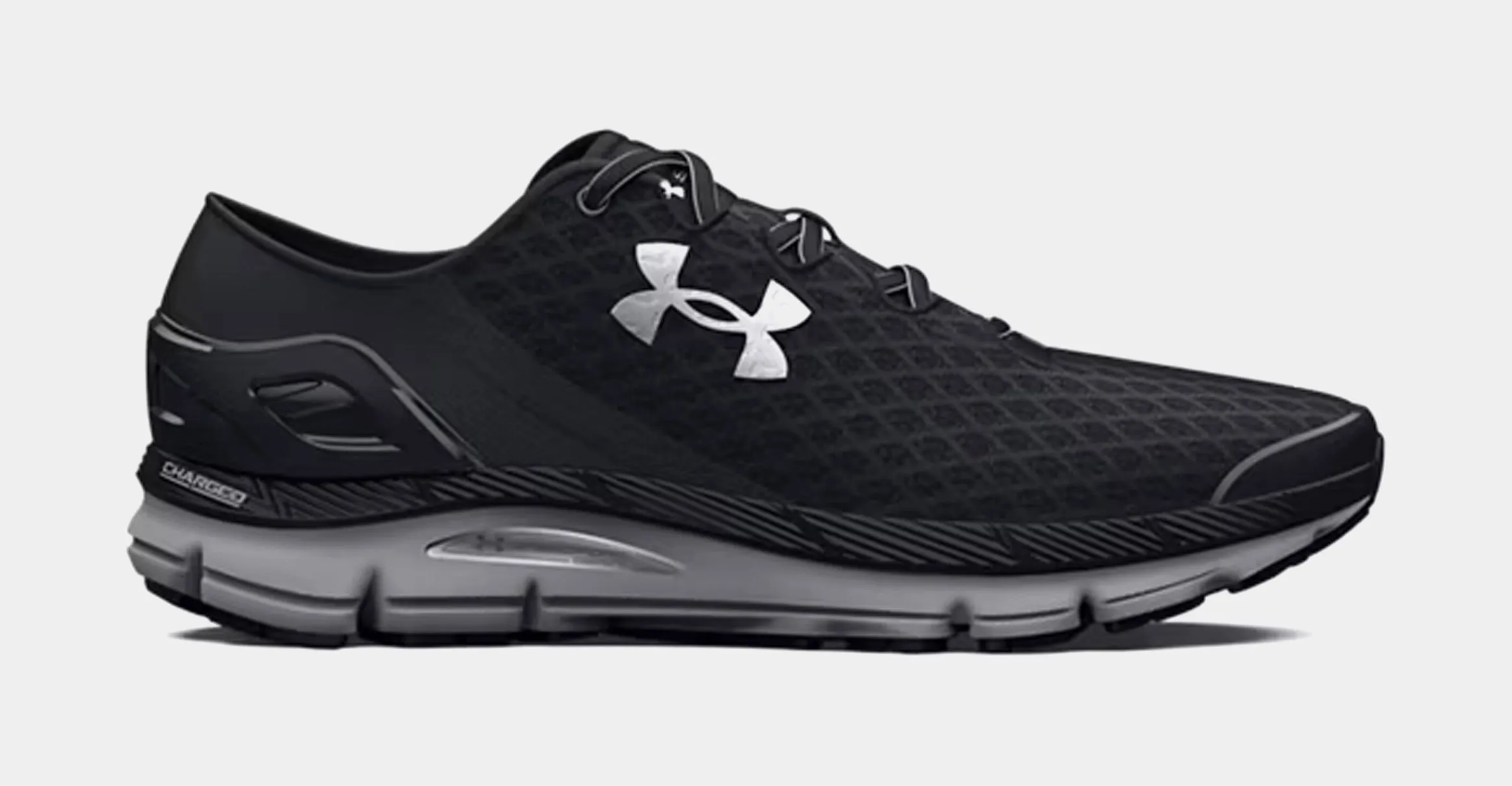 Speedform Gemini Mens Running Shoes (Black/Mod Grey/Metallic Silver)