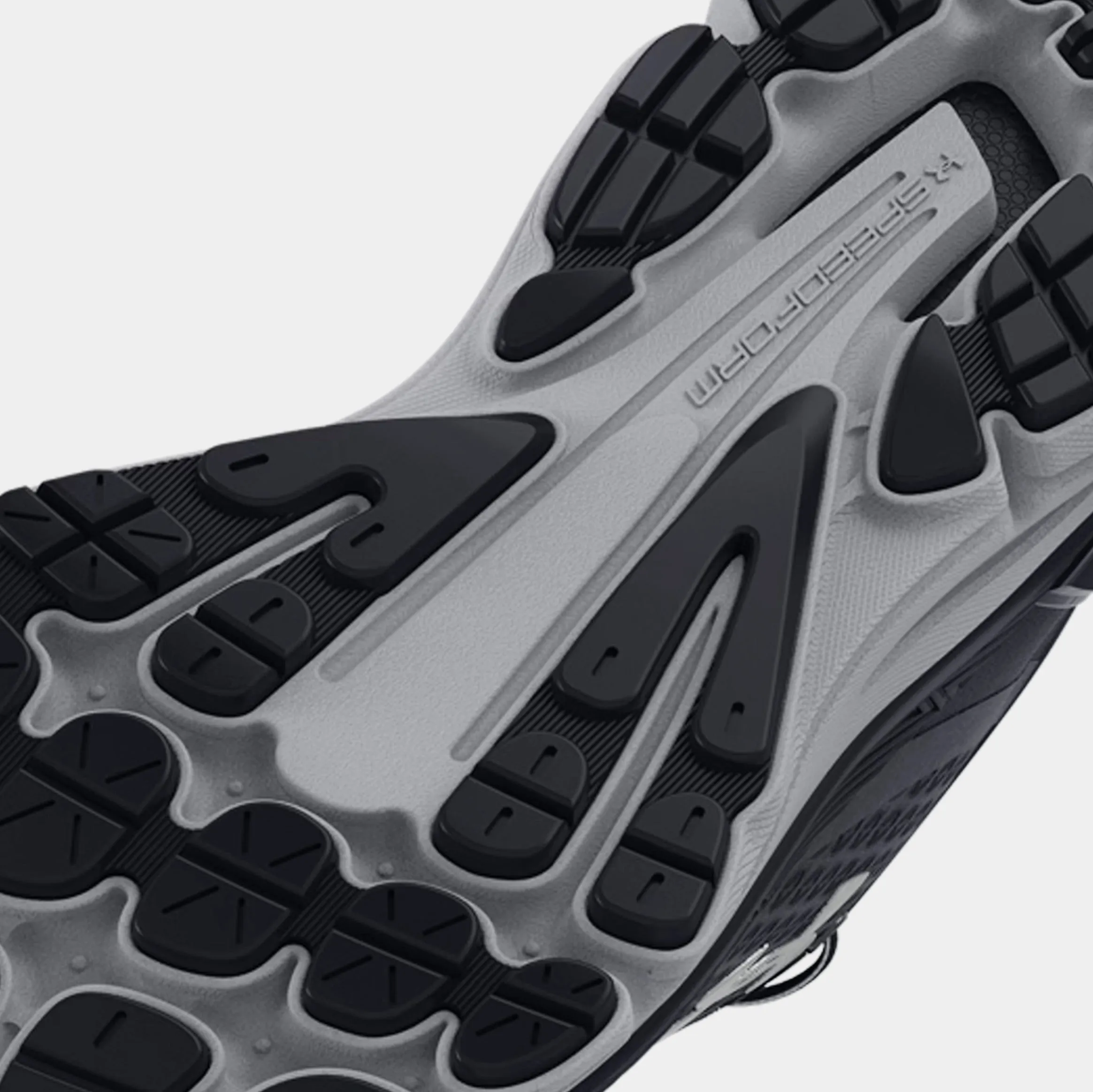 Speedform Gemini Mens Running Shoes (Black/Mod Grey/Metallic Silver)