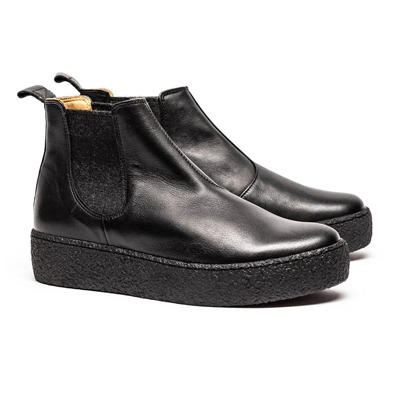 SS24 GEORGE Platform Smoke | Leather Boots