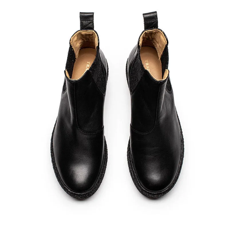 SS24 GEORGE Platform Smoke | Leather Boots