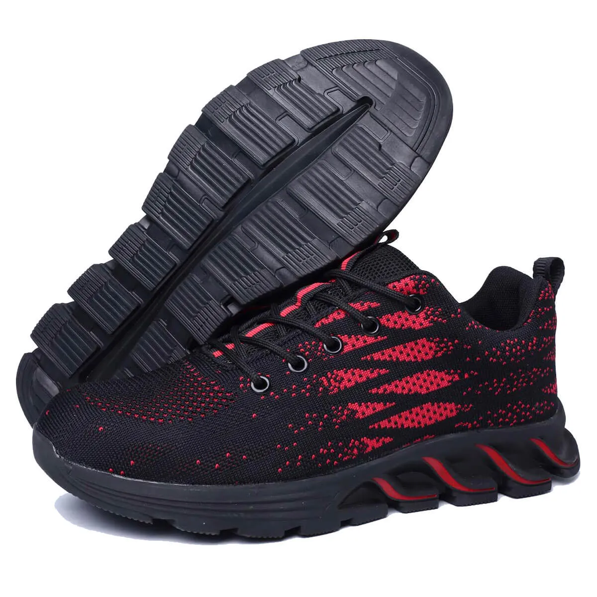 Steel Toe Sneakers for Men Women Lightweight Safety Resistant Comfortable Puncture Proof Slip On Indestructible Work Shoes