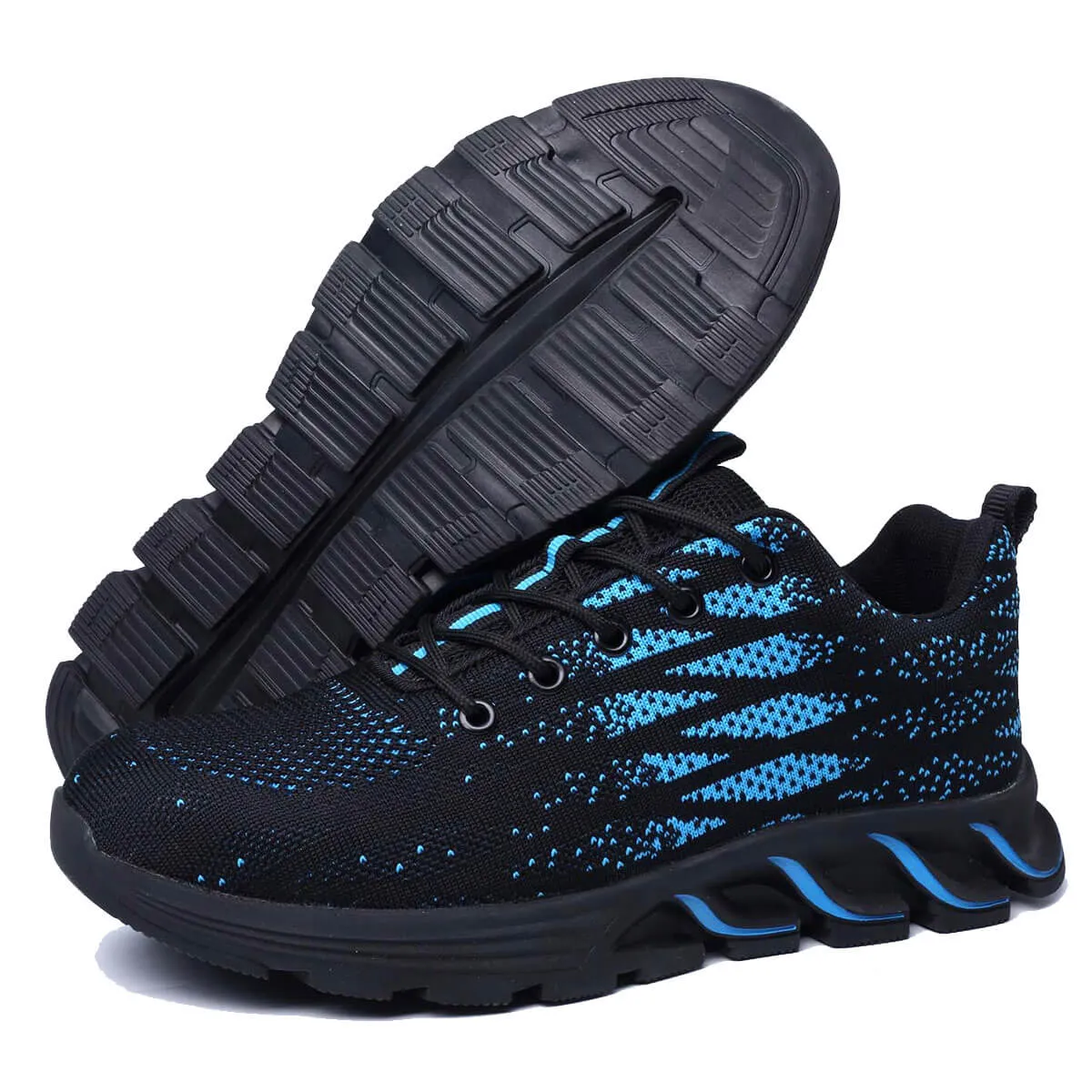Steel Toe Sneakers for Men Women Lightweight Safety Resistant Comfortable Puncture Proof Slip On Indestructible Work Shoes