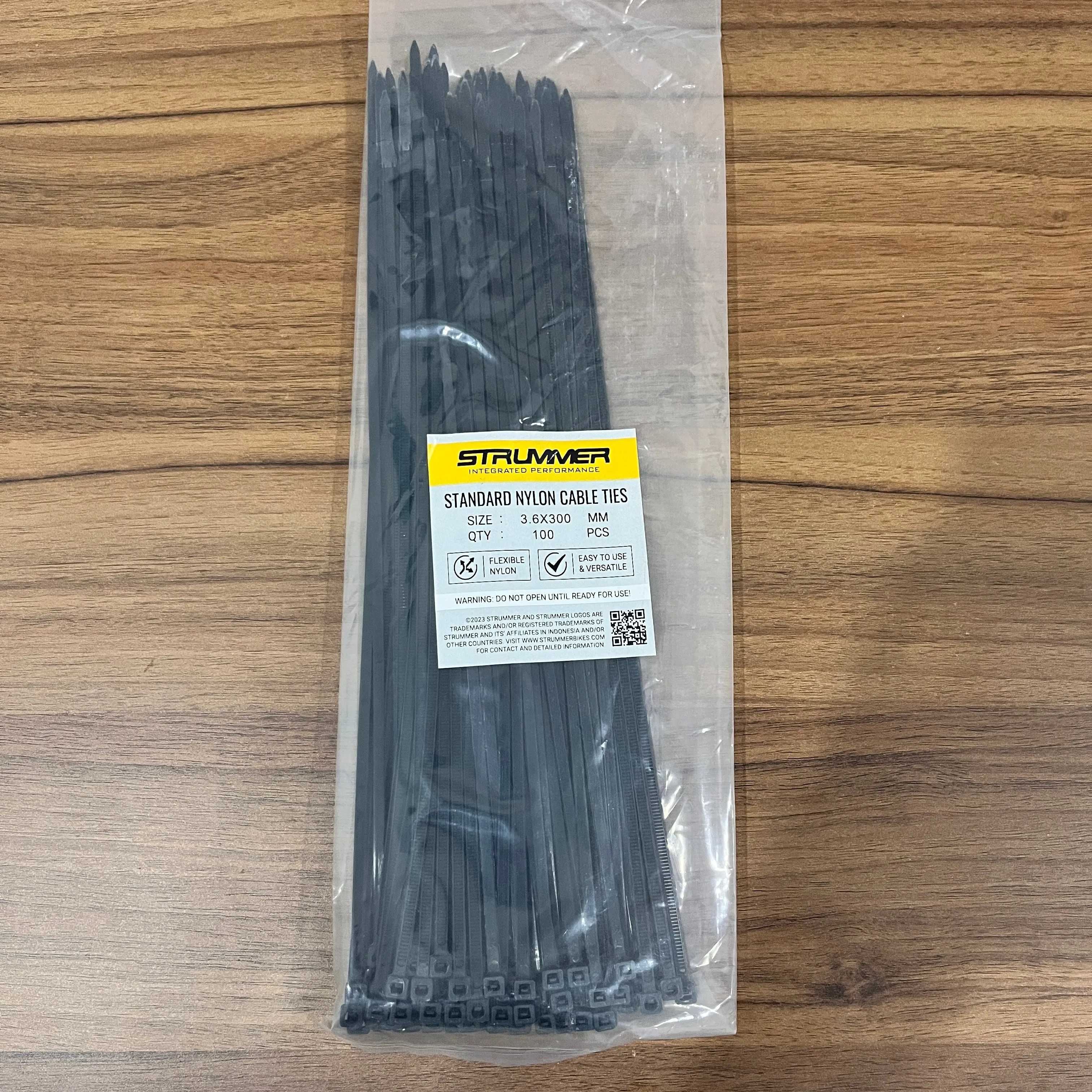 Strummer 3.6x300 Standard Nylon Cable Ties (100 Pcs/Pack)